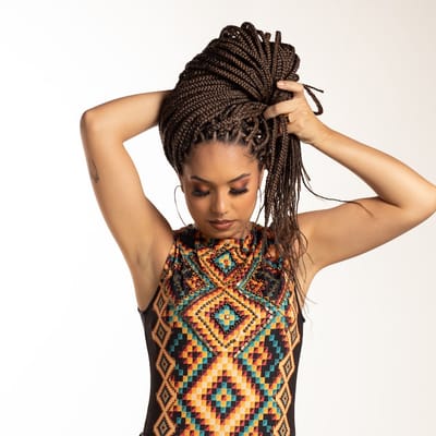 Jamaican Print Maxi Dress