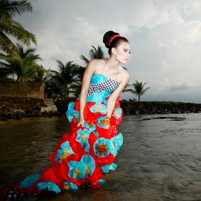 Tropical Print Maxi Dress