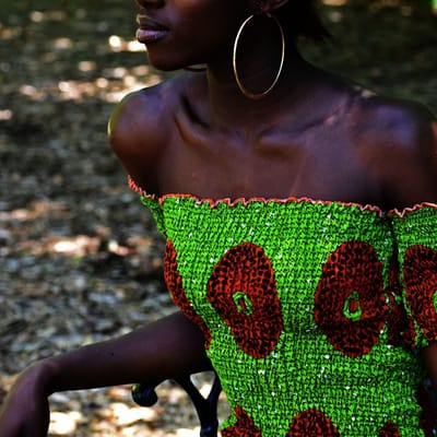 Tropical Print Maxi Dress