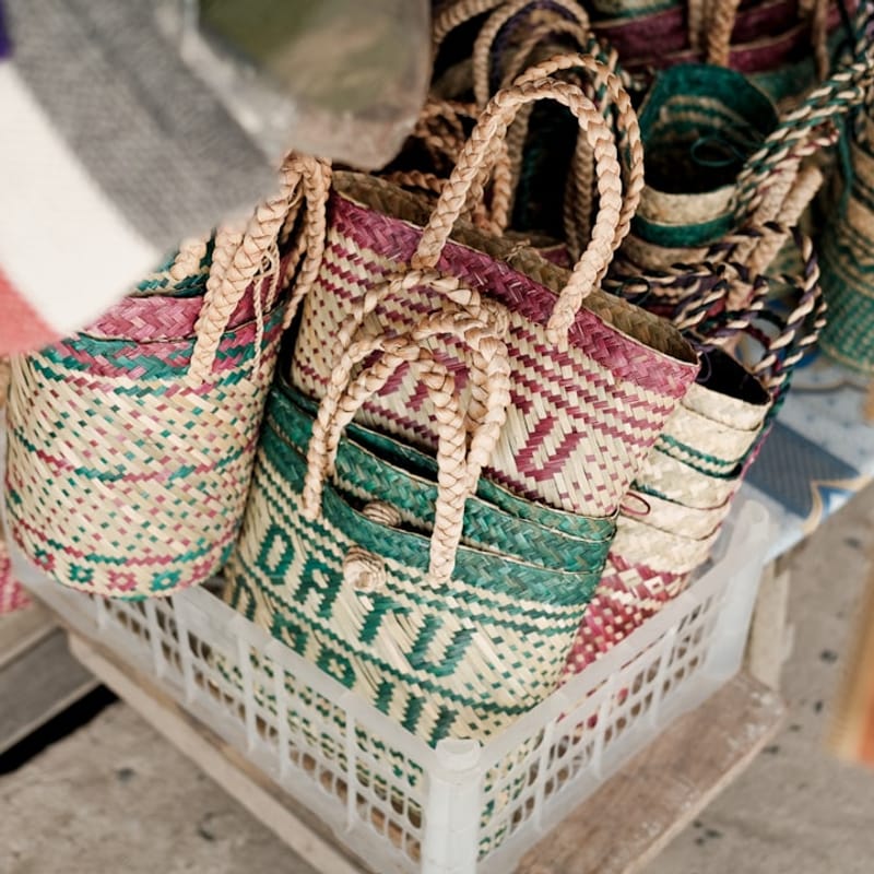 Handmade Straw Market Bag