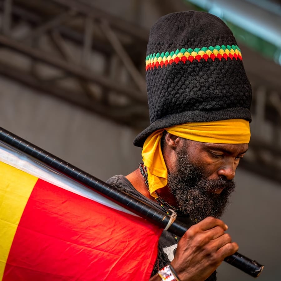 Jamaican Flag Snapback Hat