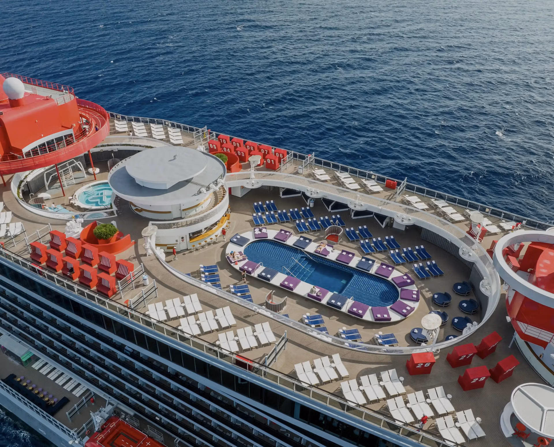 Virgin roof deck pool credits Virgin Voyages