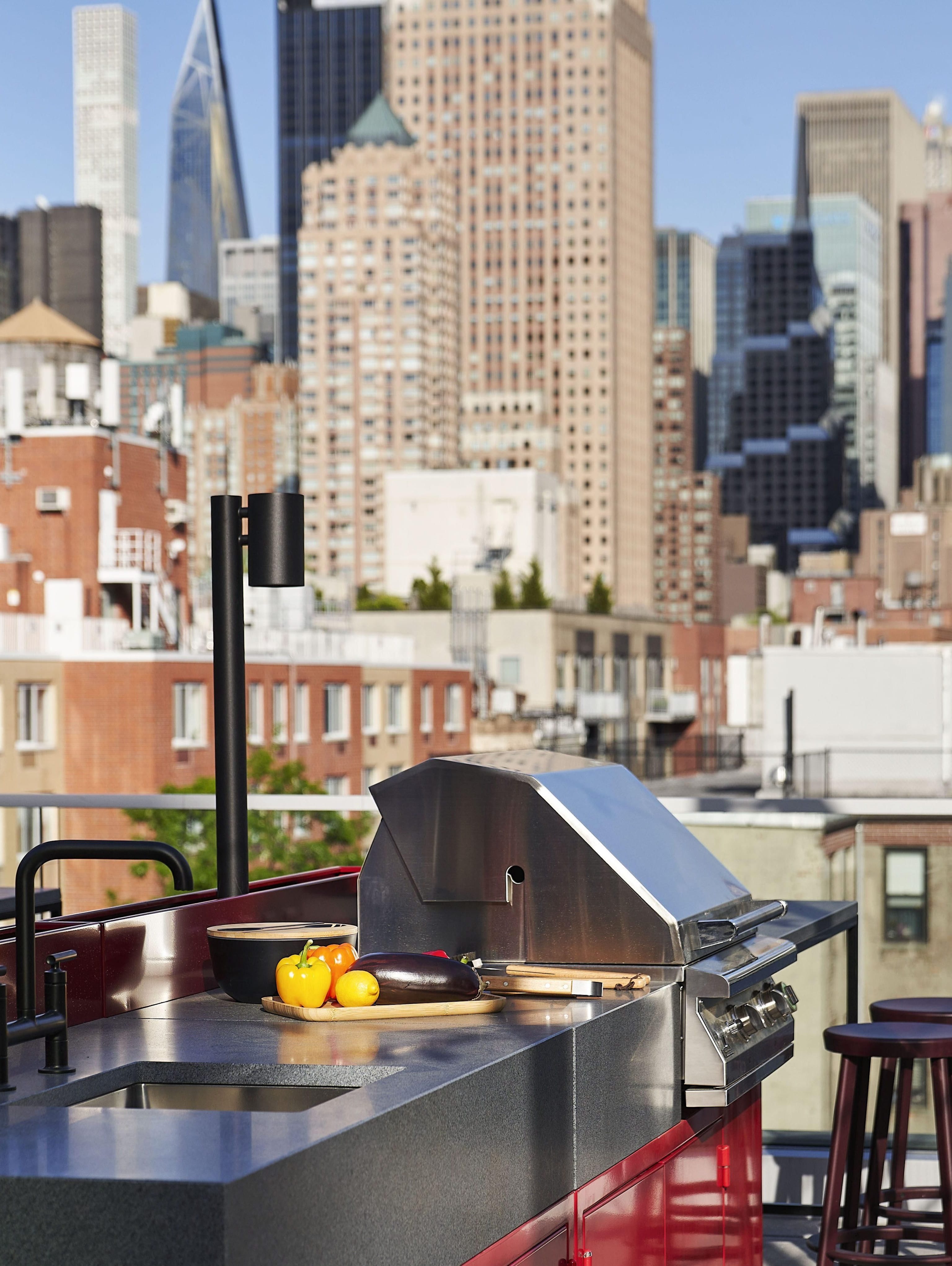 547 West 47th Street 8th Floor Grills w Midtown Views Credit Adrian Gaut