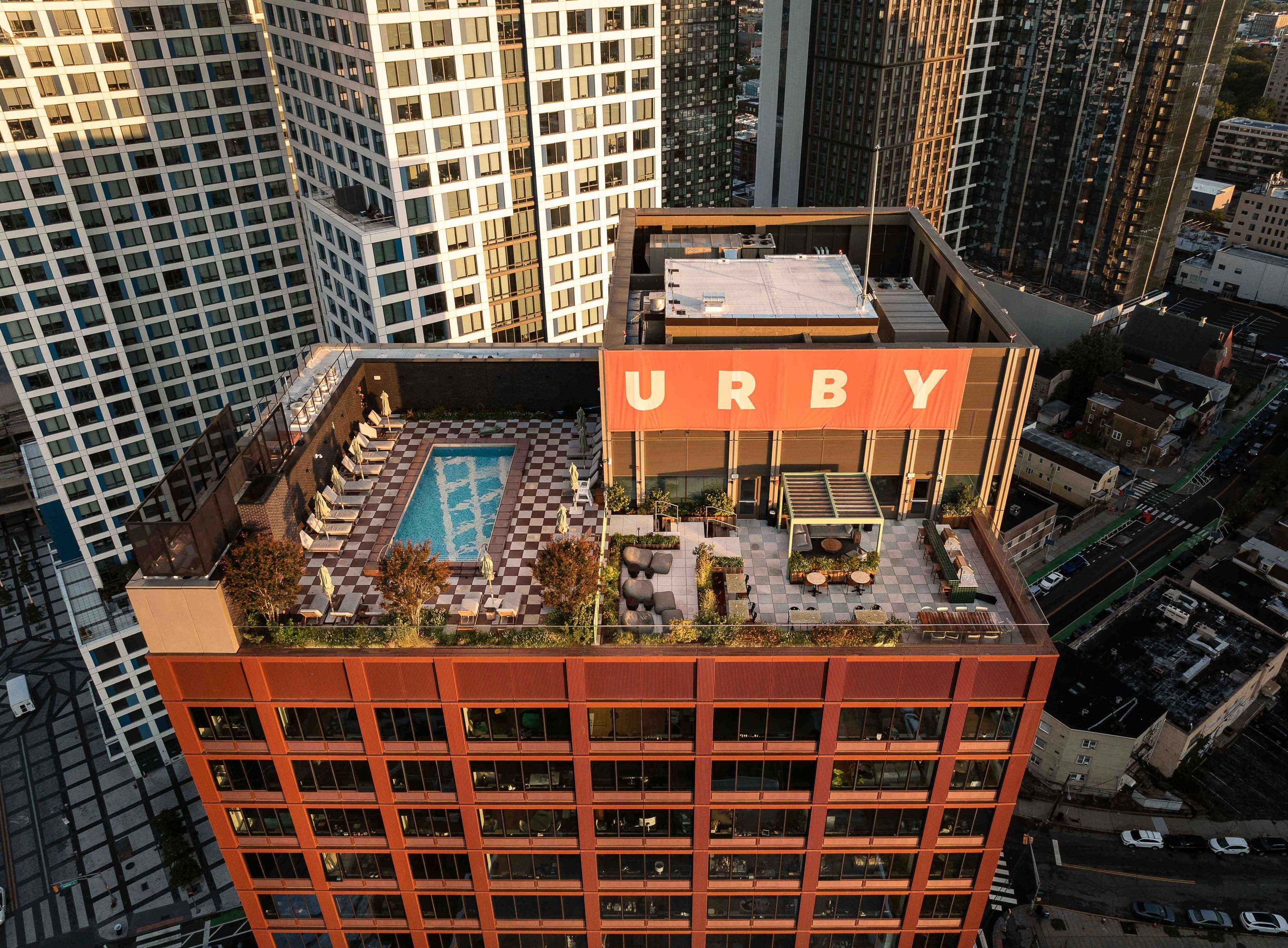 Urby Journal Square Jersey City NJ Aerial 1017 HR