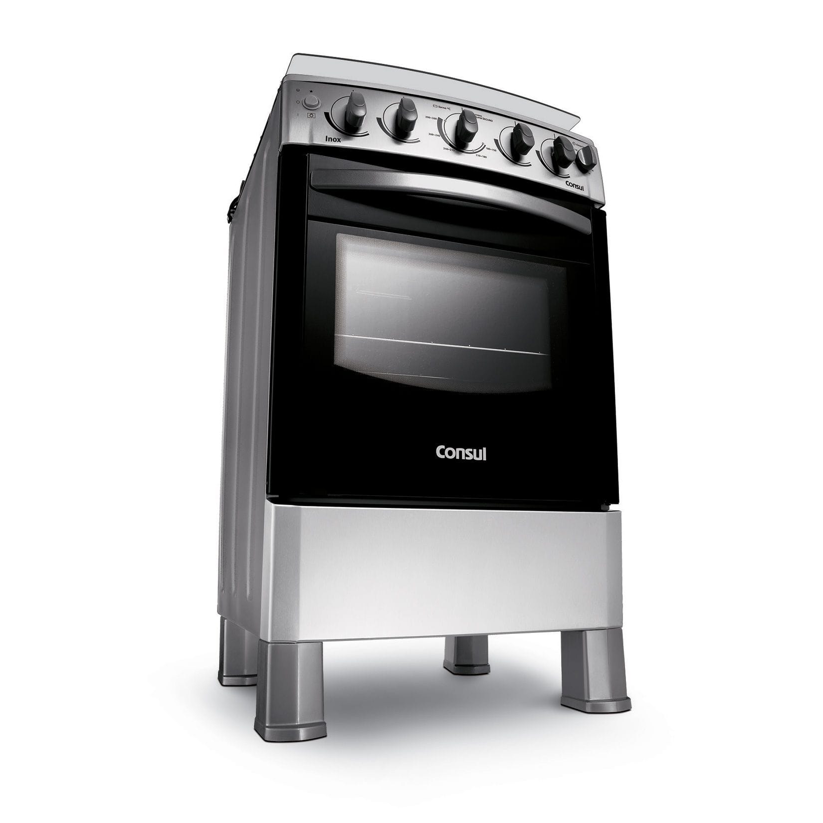 Fogão Facilite Timer 4 bocas Inox Consul (CF550)