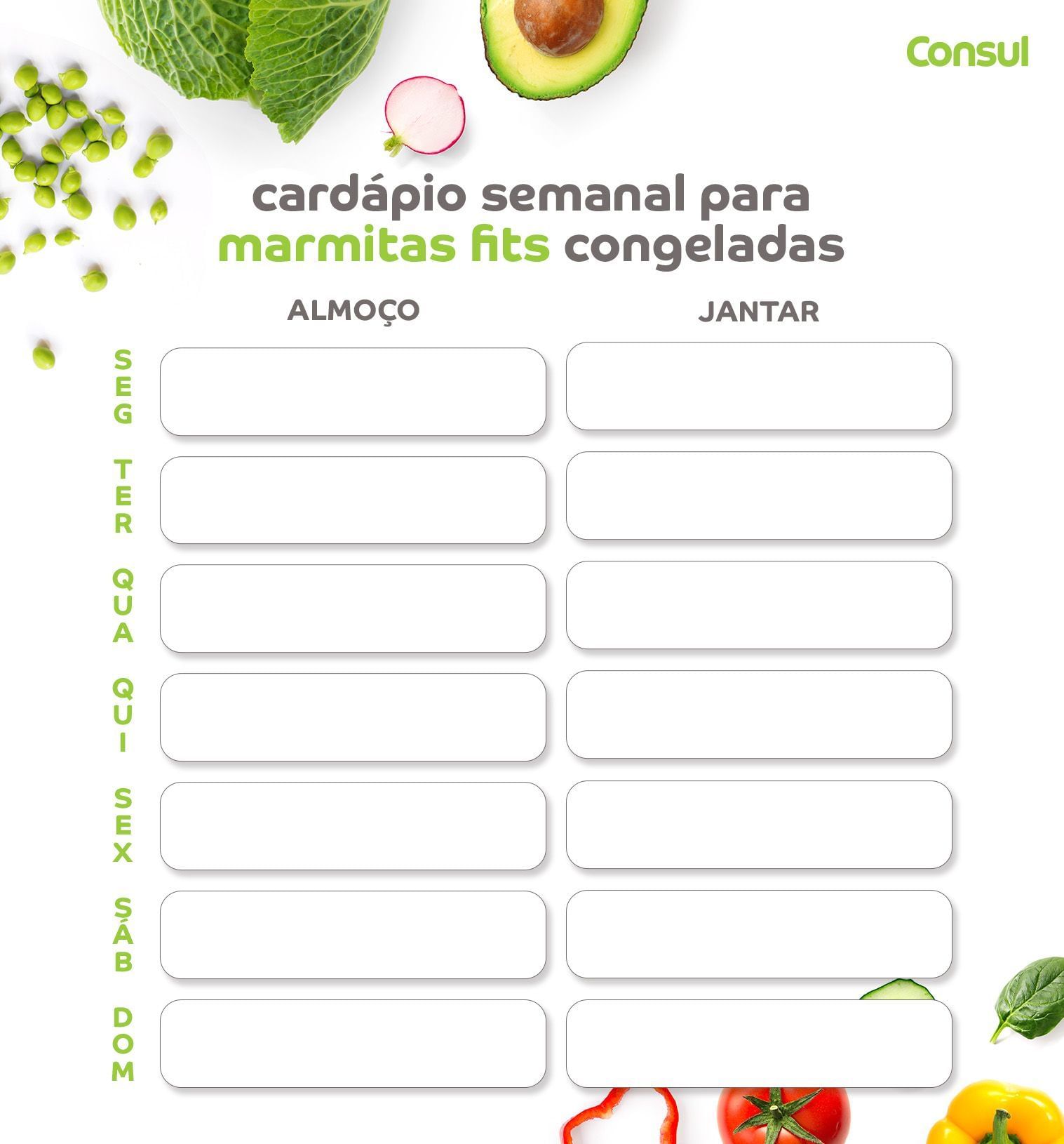 Marmitas fitness: cardápio semanal | Facilita Consul