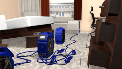 bedbug heater set up using a PTAC Splitter