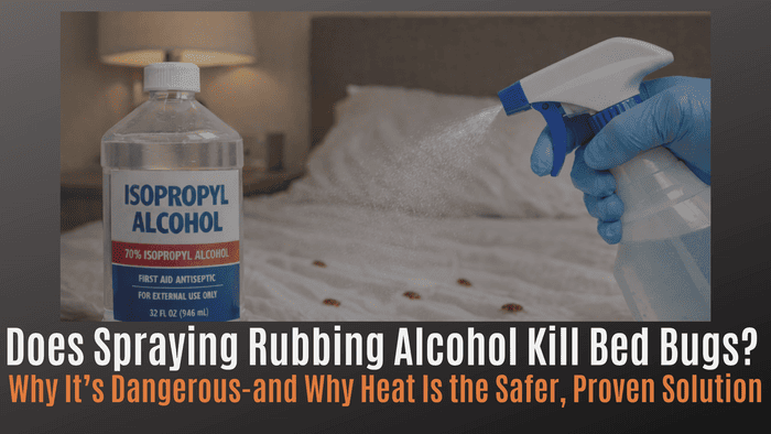 
                    Does Spraying Rubbing Alcohol Kill Bed Bugs? Why It’s Dangerous — and Why Heat Is the Safer, Proven Solution
                          