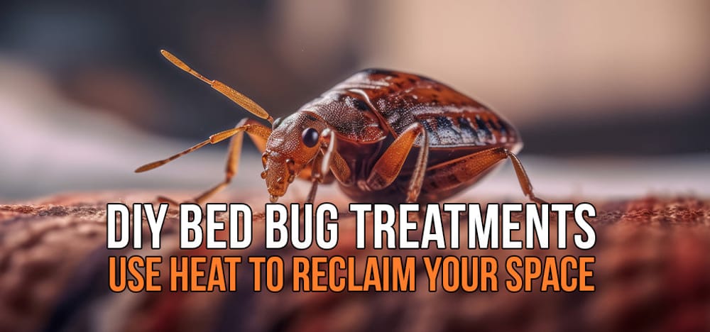 
                Close-up of a bed bug on fabric with overlay text 