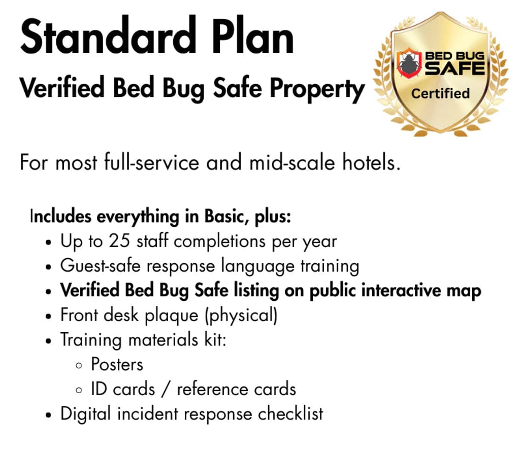 Bed Bug Safe™ Hotel Certification