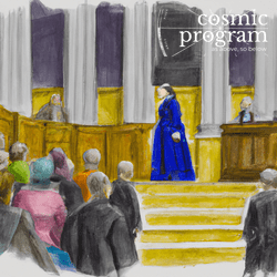 119°, Moon in Cancer, Courtroom sketch using pastels and watercolours artwork