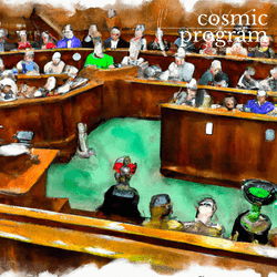 237°, Neptune in Scorpio, Courtroom sketch using pastels and watercolours artwork