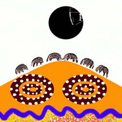 224°, Midheaven in Scorpio, Australian Aboriginal Art artwork