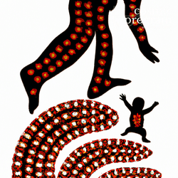 248°, Pluto in Sagittarius, Australian Aboriginal Art artwork