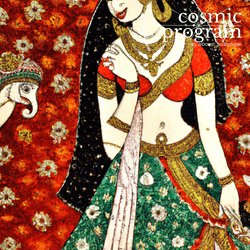 57°, Lilith in Taurus, Indian Phad painting artwork