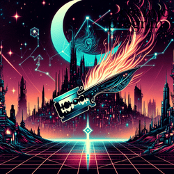 32°, Moon in krittika Cyberpunk artwork