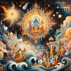 57°, Venus in mrigashira Indian Phad Painting artwork