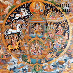 171°, South Node in hasta Indian Phad Painting artwork