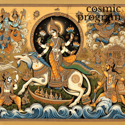 285°, Lilith in shravana Indian Phad Painting artwork
