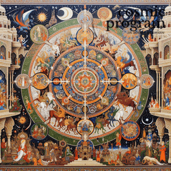 171°, Moon in hasta Islamic Art artwork