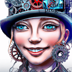 225°, Pluto in Scorpio, Steampunk artwork