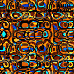 208°, Moon in Libra, Australian Aboriginal Art artwork