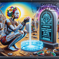 34°, Midheaven in Taurus, Afrofuturism artwork