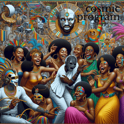 317°, Moon in Aquarius, Afrofuturism artwork