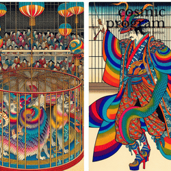 172°, Jupiter in Virgo, Traditional Japanese Art artwork
