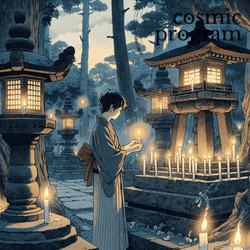 213°, Pluto in Scorpio, Traditional Japanese Art artwork