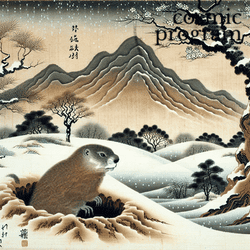 254°, Uranus in Sagittarius, Traditional Japanese Art artwork