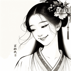 225°, Neptune in Scorpio, Traditional Chinese Art artwork