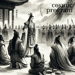 270°, South Node in Capricorn, Traditional Chinese Art artwork