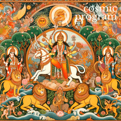 34°, Moon in krittika Indian Phad Painting artwork