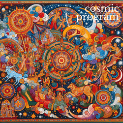 108°, Ascendant in ashlesha Indian Phad Painting artwork