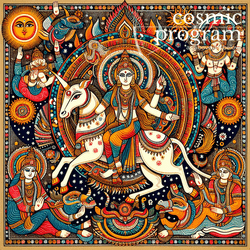 188°, Sun in swati Indian Phad Painting artwork
