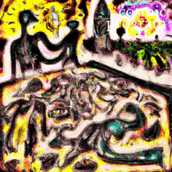 304°, Jupiter in Aquarius, Expressionism artwork