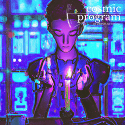 213°, South Node in Scorpio, Cyberpunk artwork