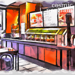 79°, Venus in Gemini, Courtroom sketch using pastels and watercolours artwork