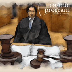 309°, Sun in Aquarius, Courtroom sketch using pastels and watercolours artwork