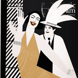 161°, South Node in Virgo, Art Deco artwork