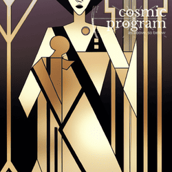 226°, Venus in Scorpio, Art Deco artwork