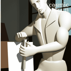 266°, Sun in Sagittarius, Art Deco artwork