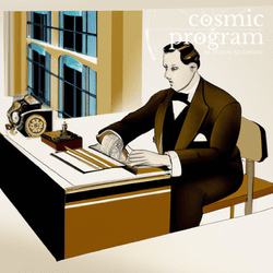315°, Uranus in Aquarius, Art Deco artwork