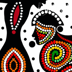 125°, Lilith in Leo, Australian Aboriginal Art artwork