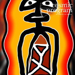 250°, Chiron in Sagittarius, Australian Aboriginal Art artwork