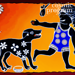 260°, North Node in Sagittarius, Australian Aboriginal Art artwork
