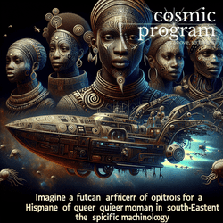 216°, North Node in Scorpio, Afrofuturism artwork