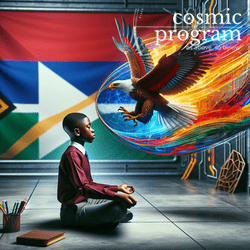 308°, Chiron in Aquarius, Afrofuturism artwork