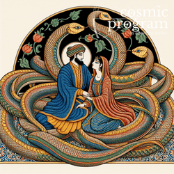 13°, Jupiter in Aries, Persian Miniature Painting artwork